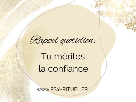 Tu mérites la confiance